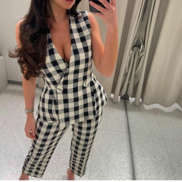 Zara | Checked Waistcoat - Picture 2 of 14